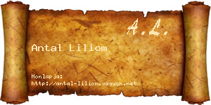 Antal Liliom névjegykártya